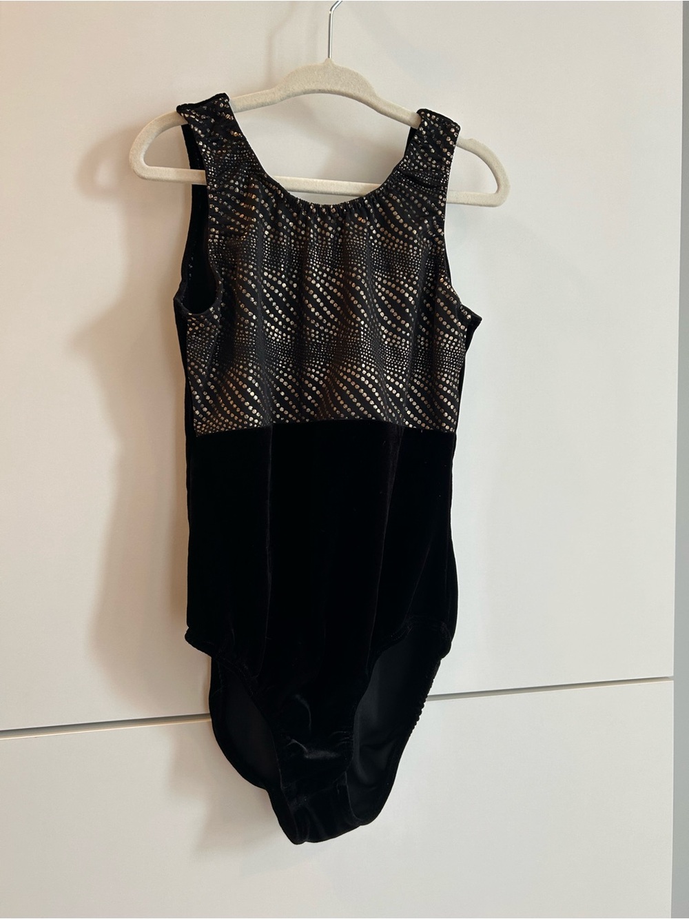 Black Velvet Child Gymnastics/ Dance Leotard - Childs Large